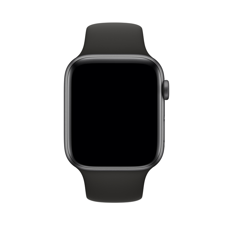 Apple 44mm Black Sport Band S/M & M/L for Apple Watch (Compatible with Apple Watch 42/44/45mm)
