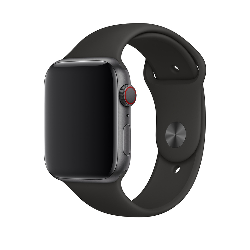 Apple 44mm Black Sport Band M/L & L/XL for Apple Watch (Compatible with Apple Watch 42/44/45mm)