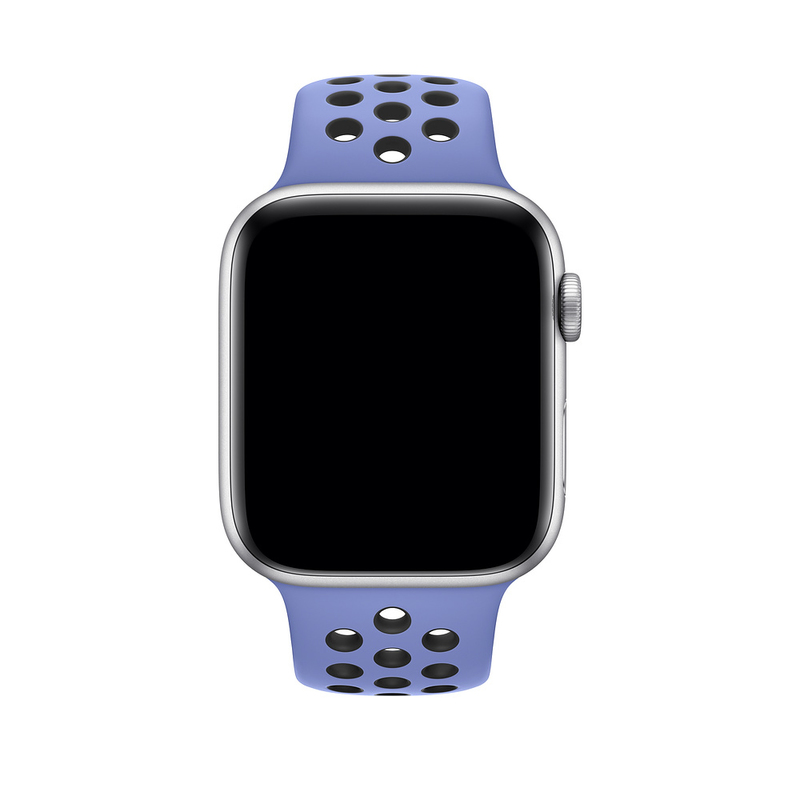 Apple 44mm Royal Pulse/Black Nike Sport Band for Apple Watch S/M & M/L (Compatible with Apple Watch 42/44/45mm)