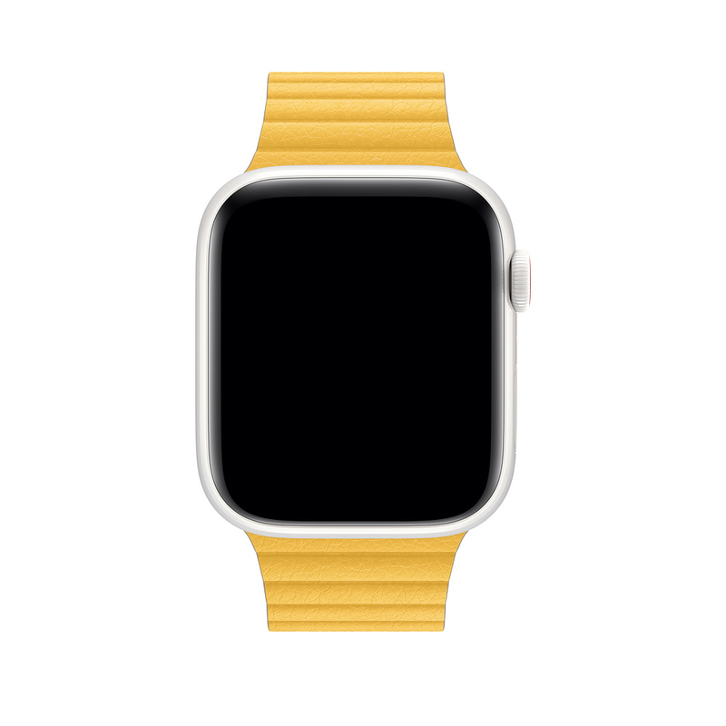 Apple 44mm Meyer Lemon Leather Loop Medium for Apple Watch (Compatible with Apple Watch 42/44/45mm)