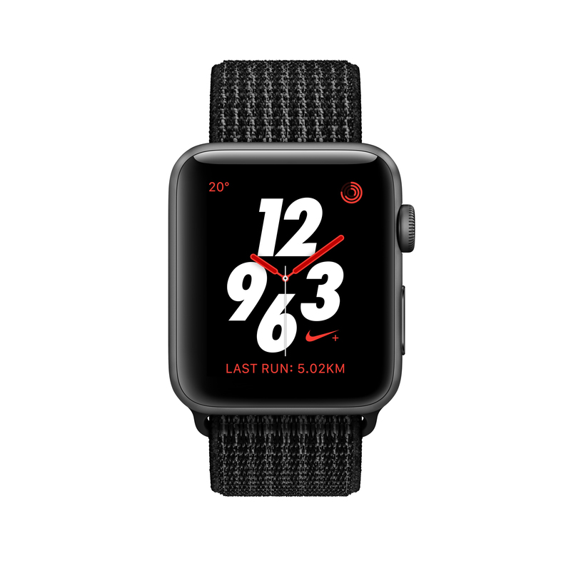 Apple Watch Nike+ GPS + Cellular 42mm Space Grey Aluminium Case with Black/Pure Platinum Nike Sport Loop