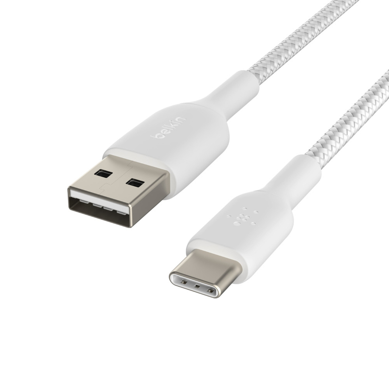 Belkin BoostCharge Braided USB-C to USB-A Cable 1m - White