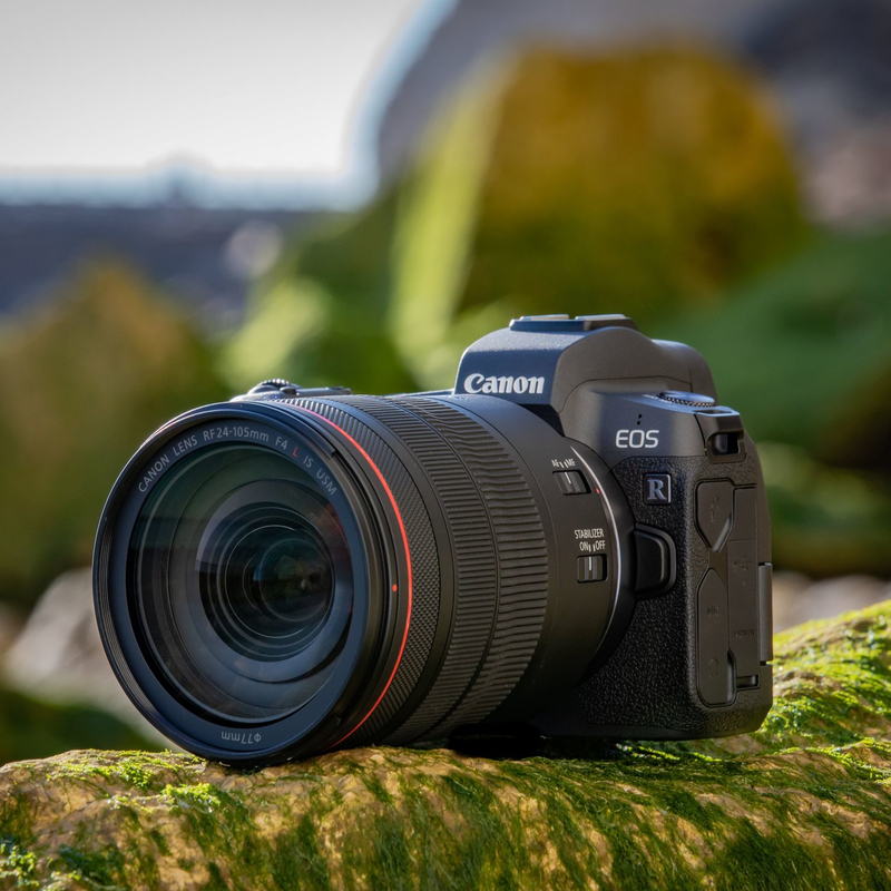 Canon EOS R Mirrorless Digital Camera + EF-EOS R Mount Adapter + RF 24-105mm IS USM Lens