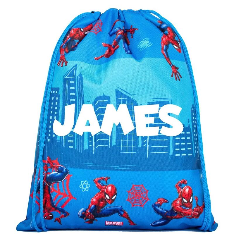 Fringoo Personalize Kids Backpack - Spiderman Blue