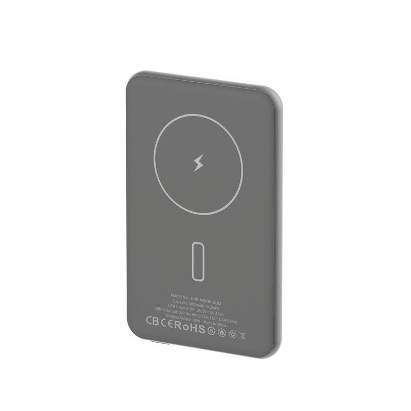 Hyphen Mowa S5 Super Slim Magsafe Power Bank 5000mAh - Grey