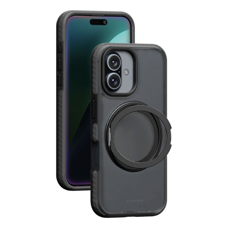 HYPHEN AXEL Shockproof MagSafe Case with Rotating Ring Stand for iPhone 16 (6.1) with Lanyard Strap HYPHEN AXEL Shockproof MagSafe Case with Rotating Ring Stand for iPhone 16 (6.1) with Lanyard Strap