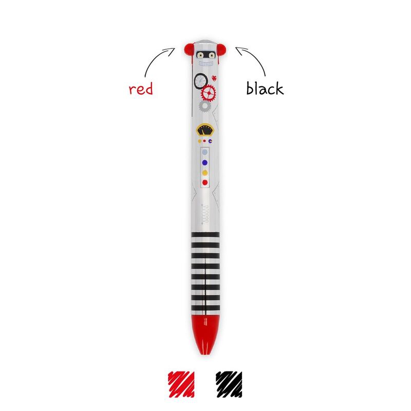 Legami Two-Colour Ballpoint Pen - Click & Clack - Robot