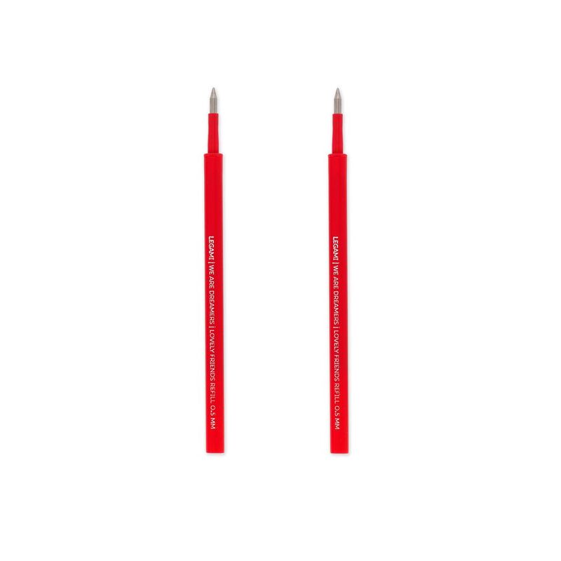 Legami Set of 2 Refills for Gel Pen - Lovely Friends - Red Legami Set of 2 Refills for Gel Pen - Lovely Friends - Red