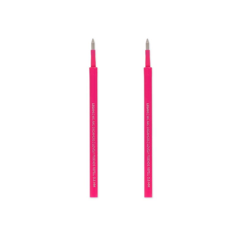 Legami Set of 2 Refills for Gel Pen - Lovely Friends - Pink Legami Set of 2 Refills for Gel Pen - Lovely Friends - Pink
