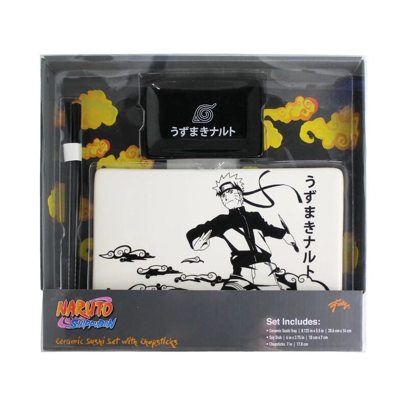 Just Funky Naruto Shippuden Black & White Sushi Set Just Funky Naruto Shippuden Black & White Sushi Set