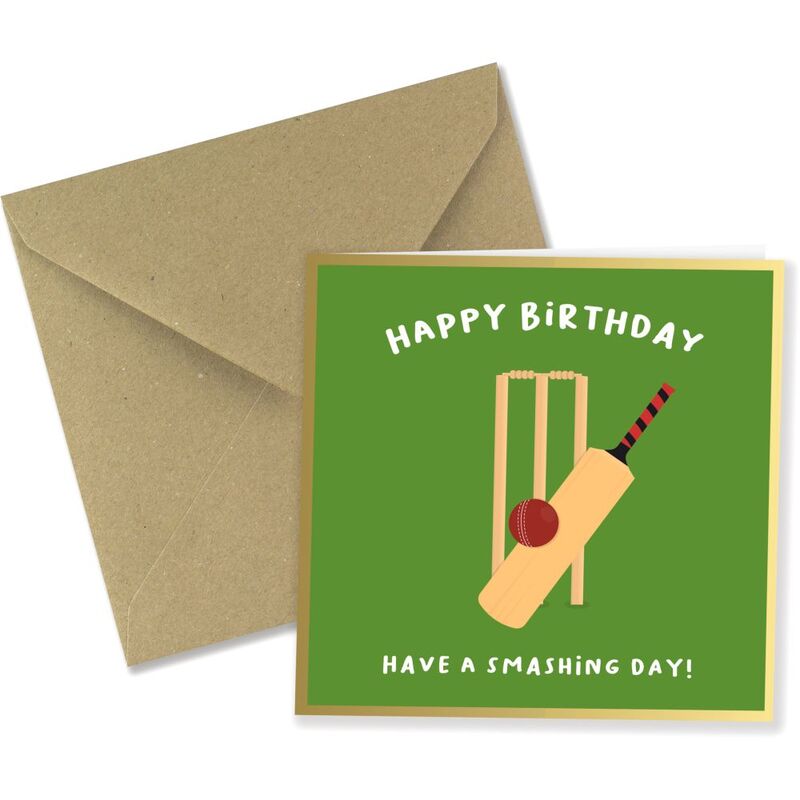 Share The Love Happy Birthday - Cricket Theme Birthday Greeting Card (15 x 15 Cm)