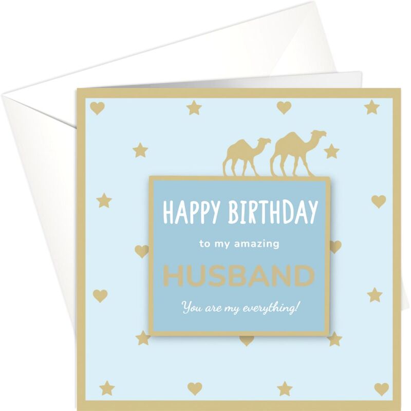 Share The Love Happy Birthday To My Amazing Husband - Birthday Greeting Card (15 x 15 Cm) Share The Love Happy Birthday To My Amazing Husband - Birthday Greeting Card (15 x 15 Cm)
