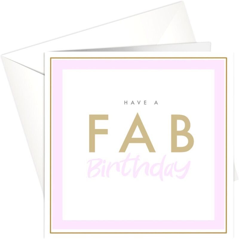 Share The Love Happy Birthday - Fab Birthday Gold Foil Greeting Card (15 x 15 Cm)