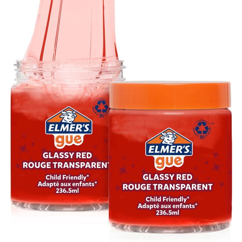Elmer's Gue Glassy Red Transparent Slime Elmer's Gue Glassy Red Transparent Slime