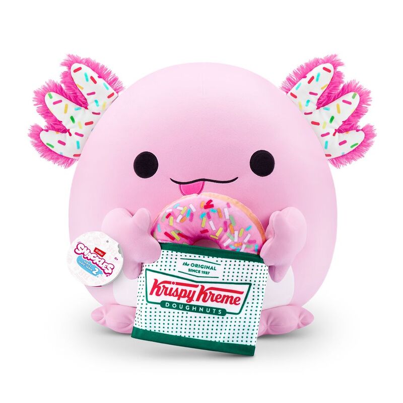 Snackles Series 2 Abbie The Axolotl And Krispy Kreme (Strawberry Frosted Donut) 16-Inch Plush Toy Snackles Series 2 Abbie The Axolotl And Krispy Kreme (Strawberry Frosted Donut) 16-Inch Plush Toy