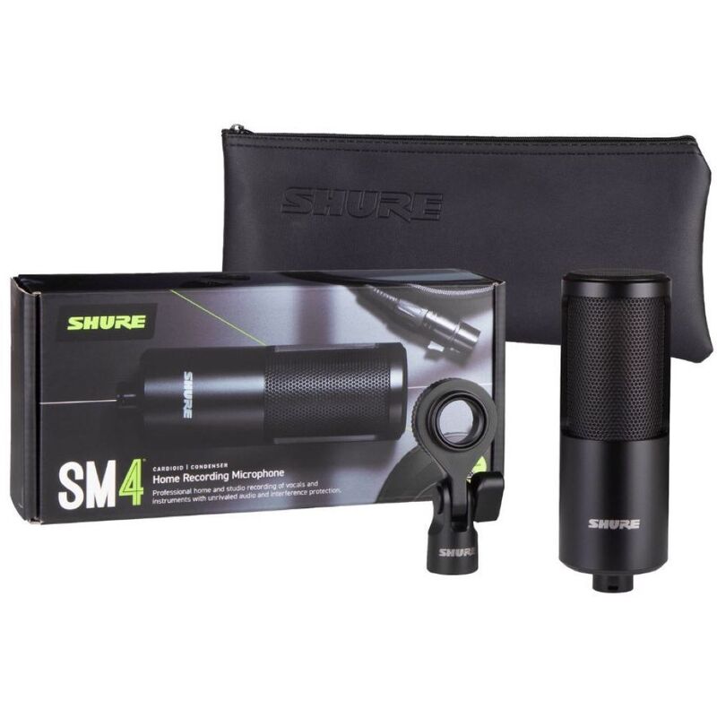Shure SM4 Large-Diaphragm Cardioid Condenser Microphone - Black Shure SM4 Large-Diaphragm Cardioid Condenser Microphone - Black