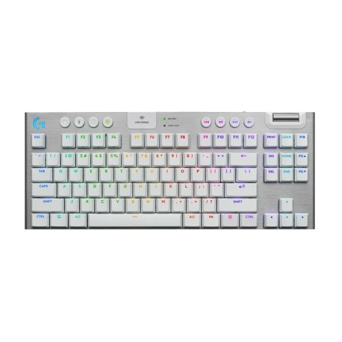 Logitech G G915 X LightSpeed TKL Low-Profile Wireless Gaming Keyboard - Tactile Switch - White (English) Logitech G G915 X LightSpeed TKL Low-Profile Wireless Gaming Keyboard - Tactile Switch - White (English)