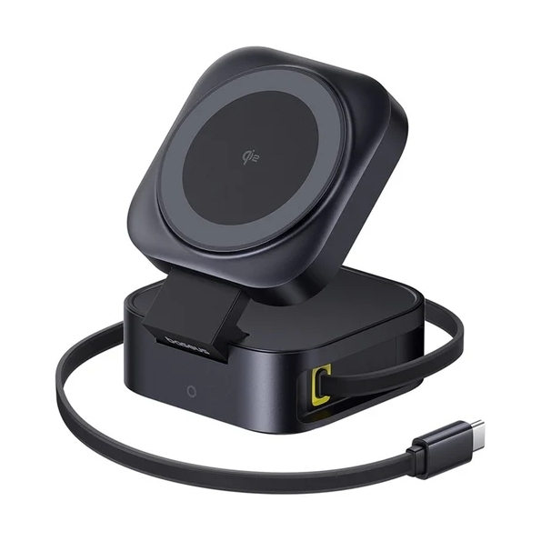 Baseus PicoGo 2-in-1 Magnetic Wireless Charger Qi2 67W - Cosmic Black