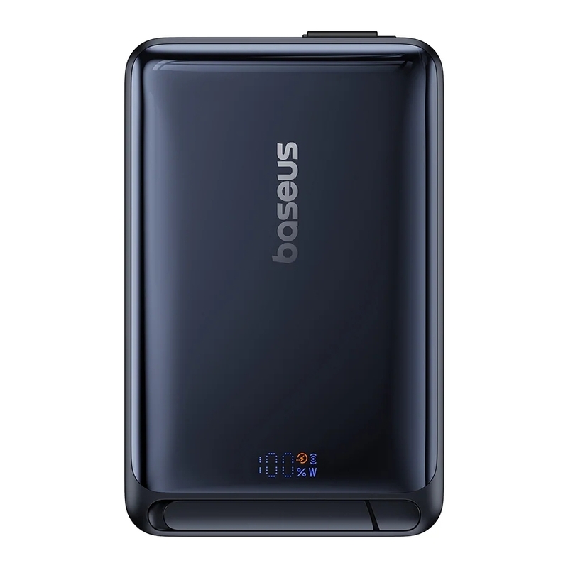 Baseus Nomos Qi2 Kickstand Magnetic Power Bank 10000mAh 45W - Cosmic Black