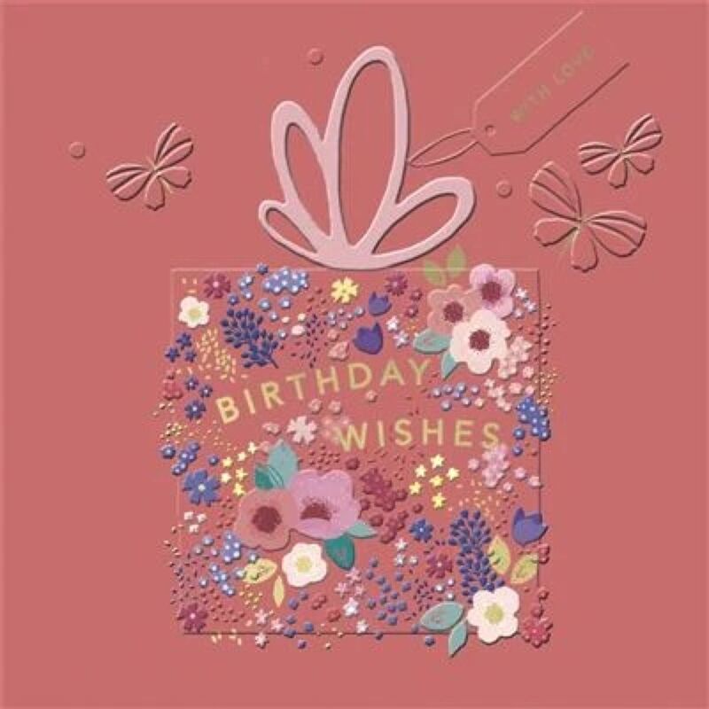 UK Greetings Happy Birthday Greeting Card (15.9 x 15.9 cm) - Floral