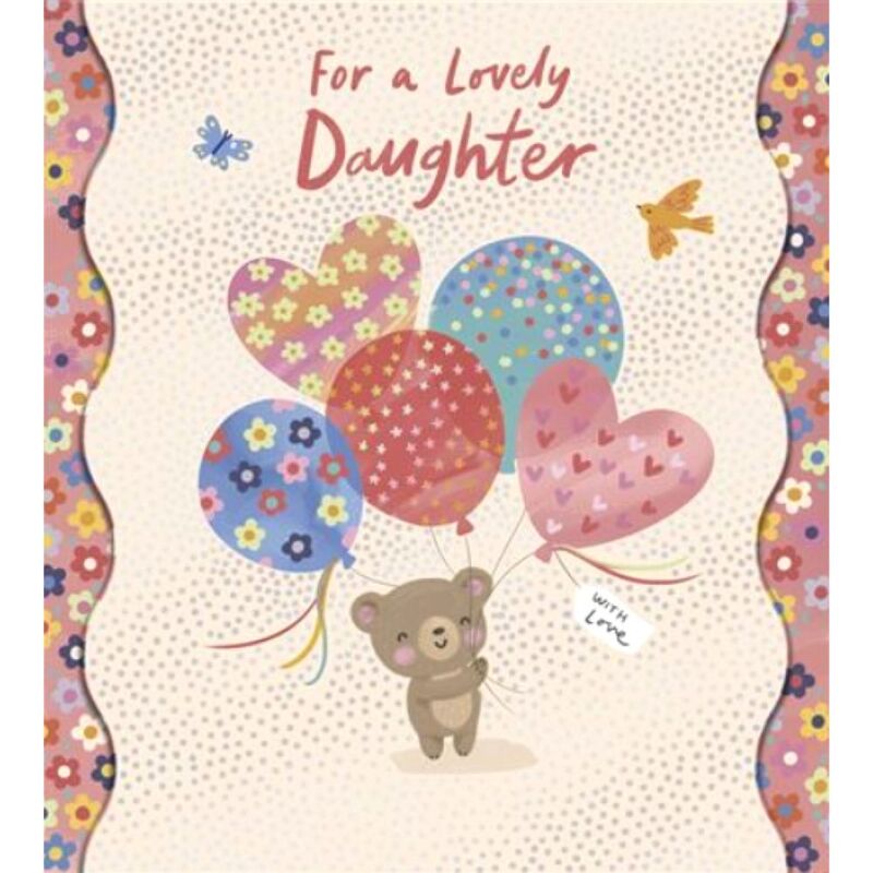 UK Greetings Happy Birthday Daughter Greeting Card (15.9 x 18.4 cm)