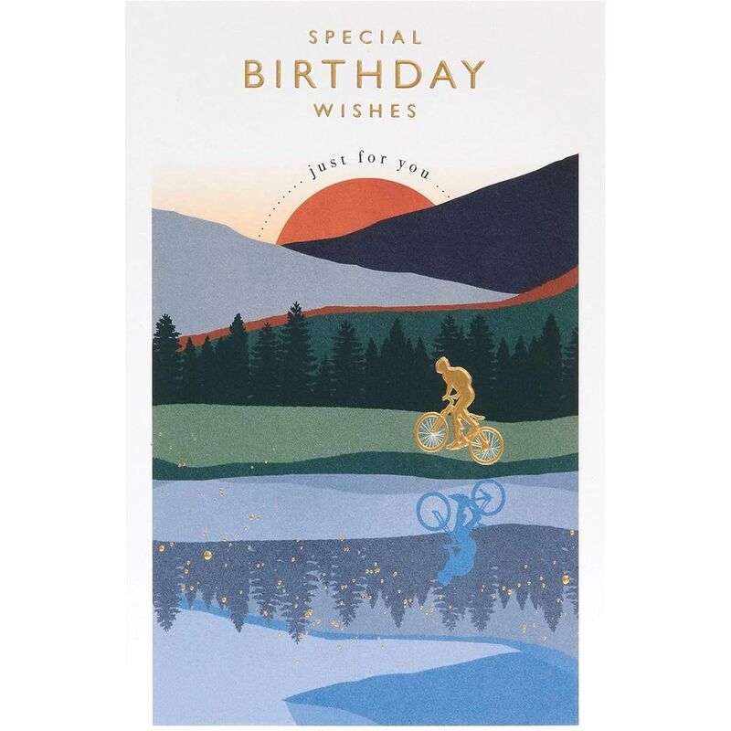 UK Greetings Happy Birthday Greeting Card (13.7 x 21 cm) - Cycling