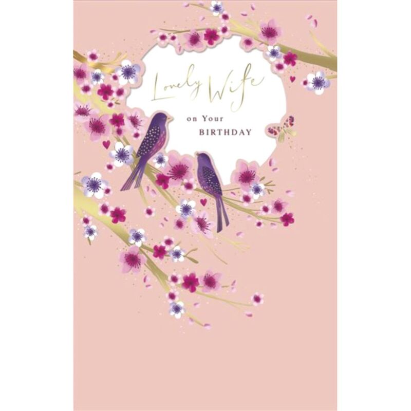 UK Greetings Happy Birthday Wife Greeting Card (16.5 x 25.4 cm) - Lovely Wife UK Greetings Happy Birthday Wife Greeting Card (16.5 x 25.4 cm) - Lovely Wife