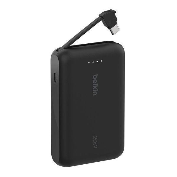 Belkin Power Bank 10000mAh With Intergrated USB-C Cable - Black