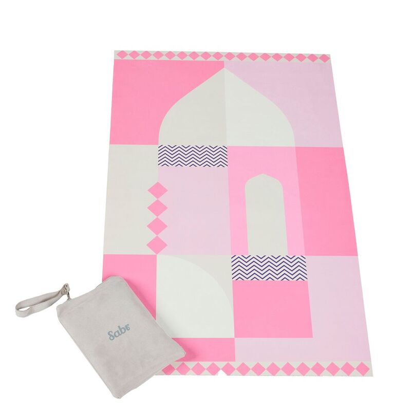 Sabr Al Ula Compact Prayer Mat - Pink (68 x 107 x 0.1cm) Sabr Al Ula Compact Prayer Mat - Pink (68 x 107 x 0.1cm)