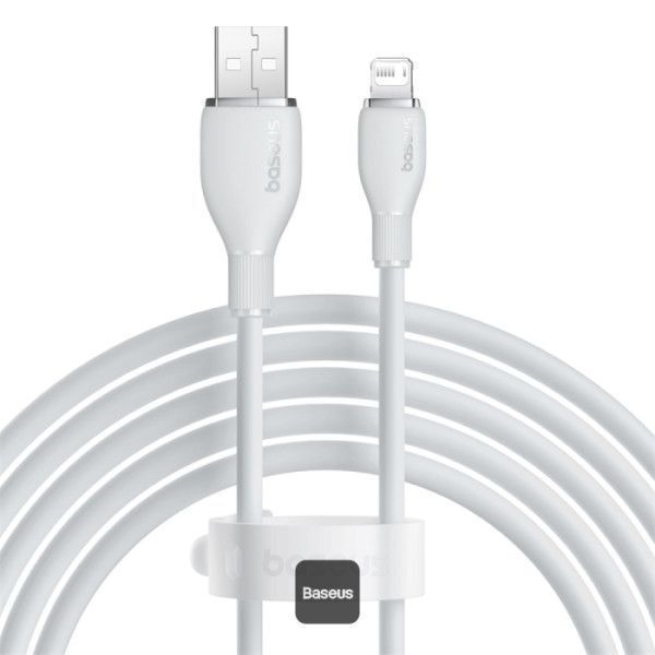Baseus Charging Cable USB To Lightning 2.4A 1.2M - White Baseus Charging Cable USB To Lightning 2.4A 1.2M - White
