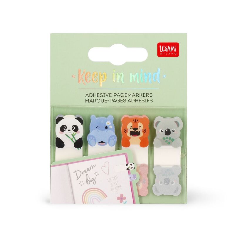 Legami Adhesive Pagemarkers - Keep In Mind - Cute Animals Legami Adhesive Pagemarkers - Keep In Mind - Cute Animals