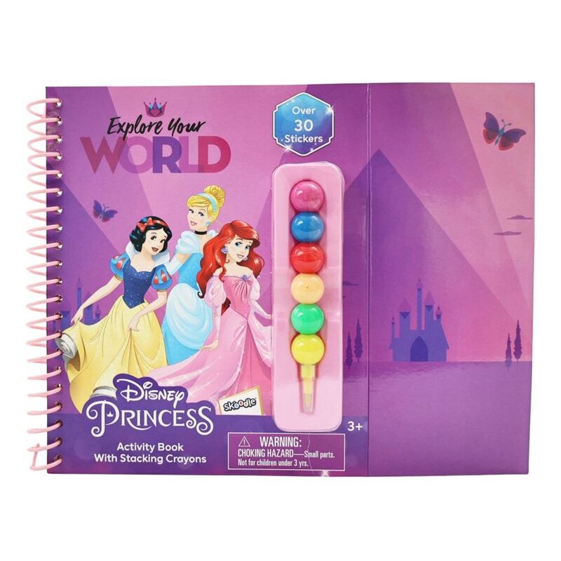 Disney Pricess Activity Book With Stacking Crayons