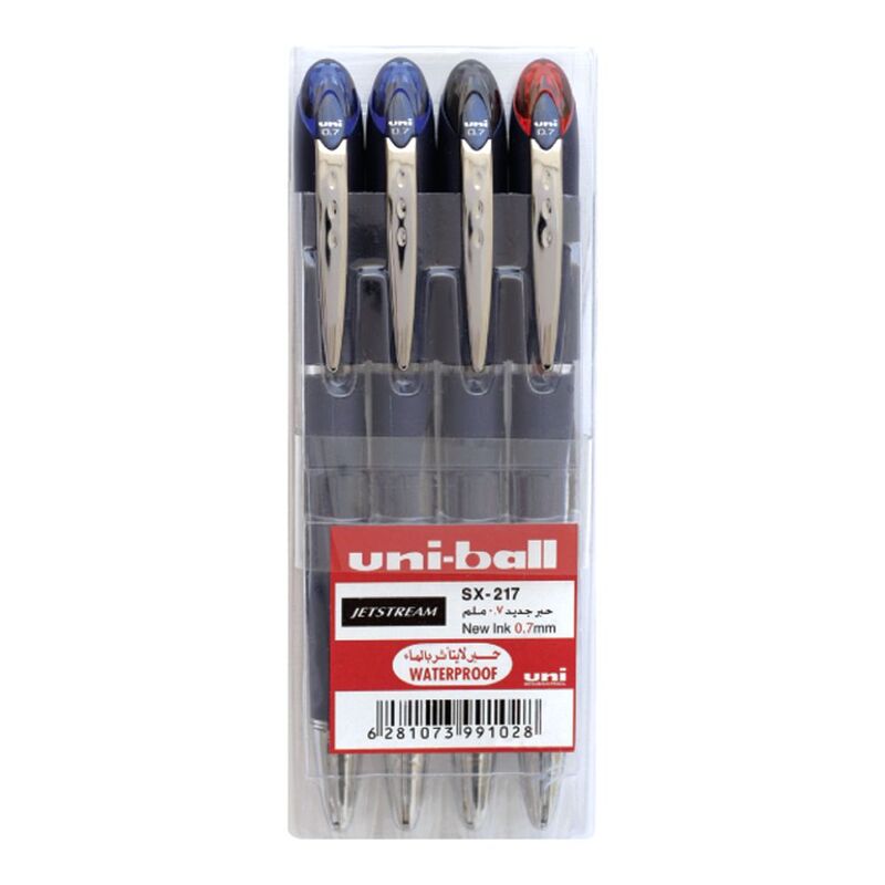 Uni-Ball Jetstream 0.7Mm Pen Pack (Pack Of 4)