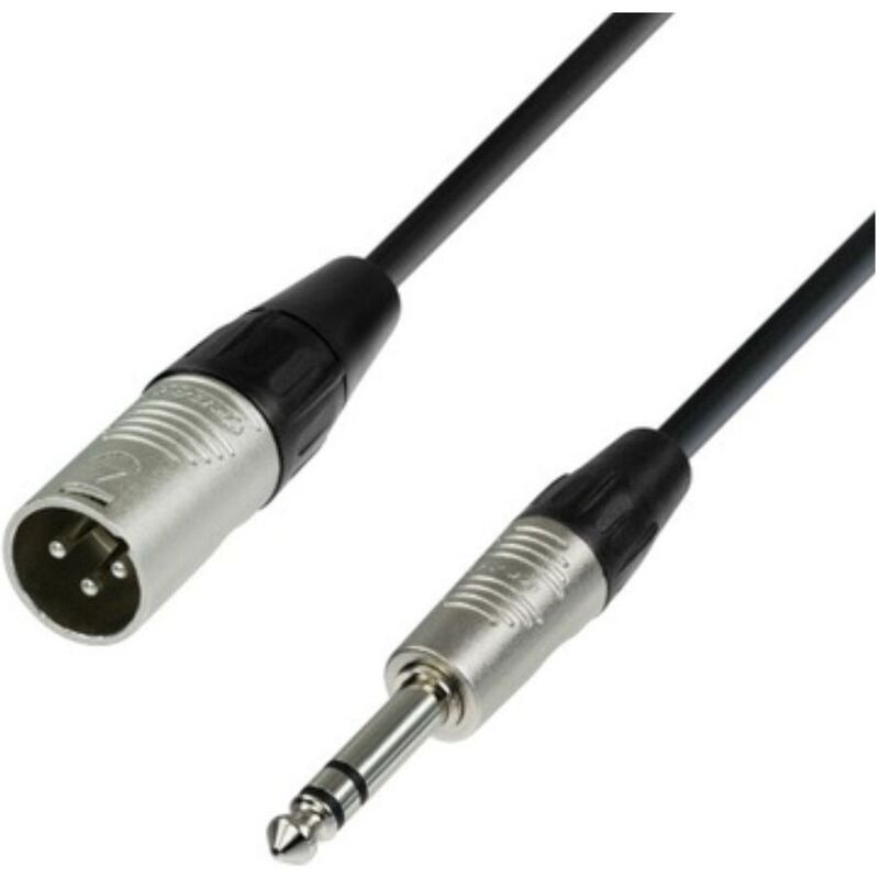Adam Hall K4BMV0600 Balanced Cable - Rean XLR Male x Jack TRS - 6 m Adam Hall K4BMV0600 Balanced Cable - Rean XLR Male x Jack TRS - 6 m