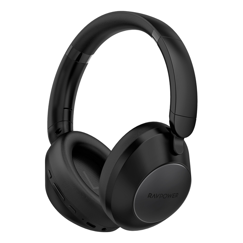 RavPower BH1019 Advance Active Noise Canceling Headphones 35-60 Hrs Playtime - Black