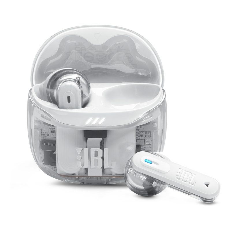 JBL Tune Flex 2 Ghost True Wireless Noise Cancelling Earbuds - White JBL Tune Flex 2 Ghost True Wireless Noise Cancelling Earbuds - White