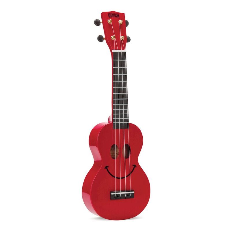 Mahalo U-Smile Trd U-Smile Series Soprano Ukulele Transparent Red with Bag
