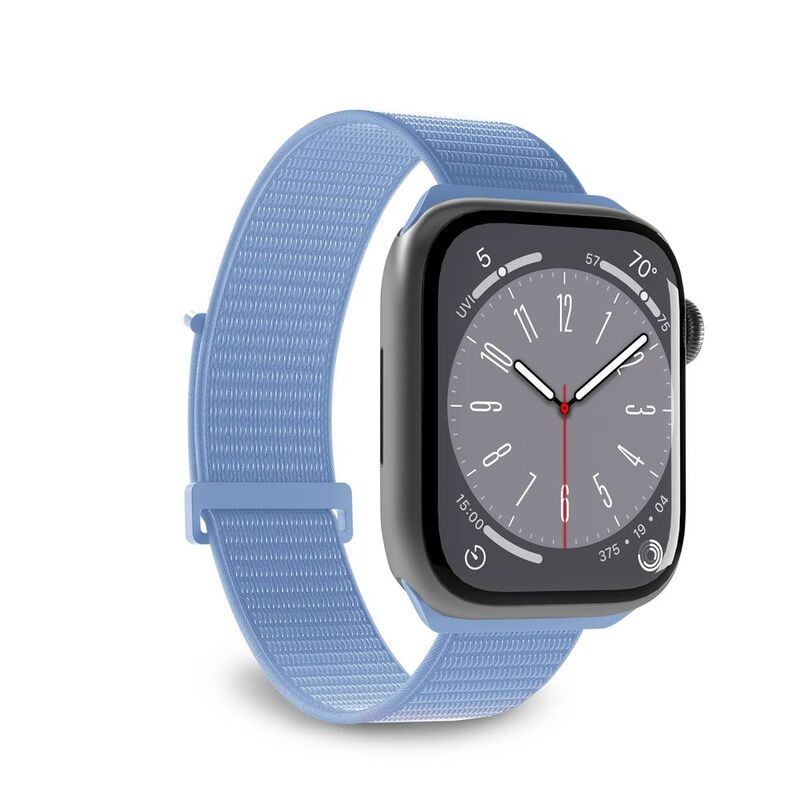 Puro "Sport" Nylon Band For Apple Watch Up To Series 3 42mm - Series 4 And Following 44-45-46-49mm - Blue