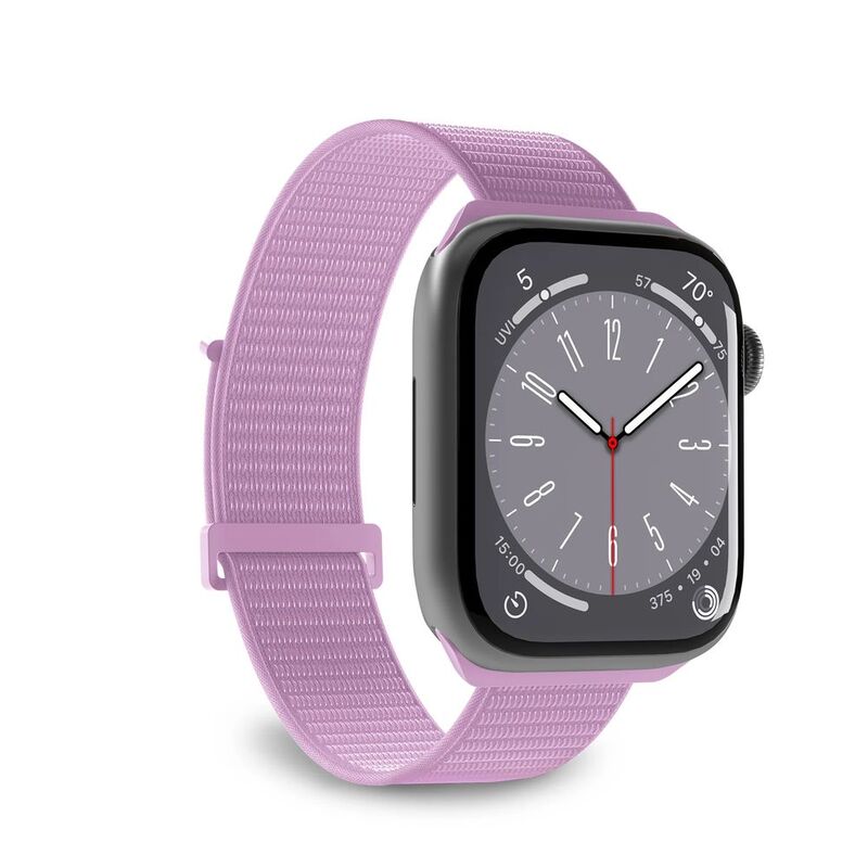 Puro "Sport" Nylon Band For Apple Watch Up To Series 9 38-40-41mm - Series 10 42mm - Pink