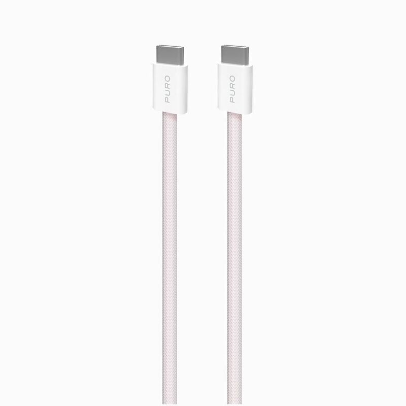 Puro Braided Cable Fabk4 USB-C To USB-C 1.5M 60W 480Mbps - Dusty Rose