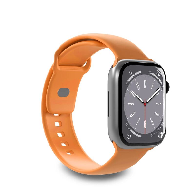 Puro "Icon" Silicone Band For Apple Watch Up To Series 9 38-40-41mm - Series 10 42mm 3 Pieces Including Size SM & ML - Peach