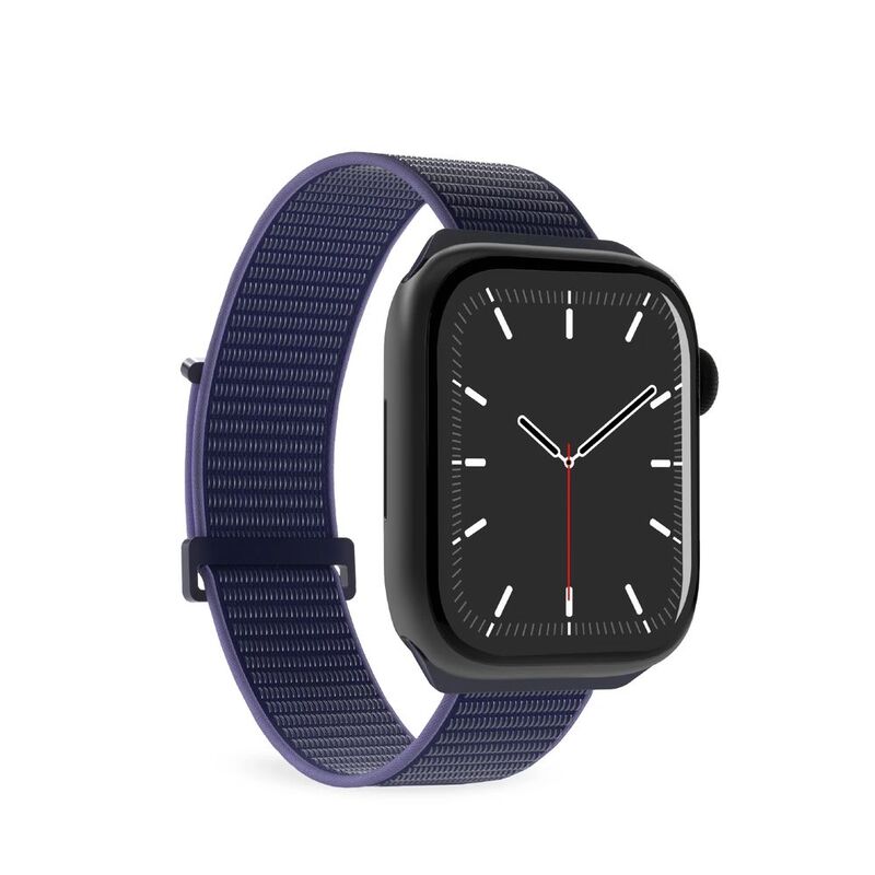 Puro "Sport" Nylon Band For Apple Watch Up To Series 3 42mm - Series 4 And Following 44-45-46-49mm - Dark Blue