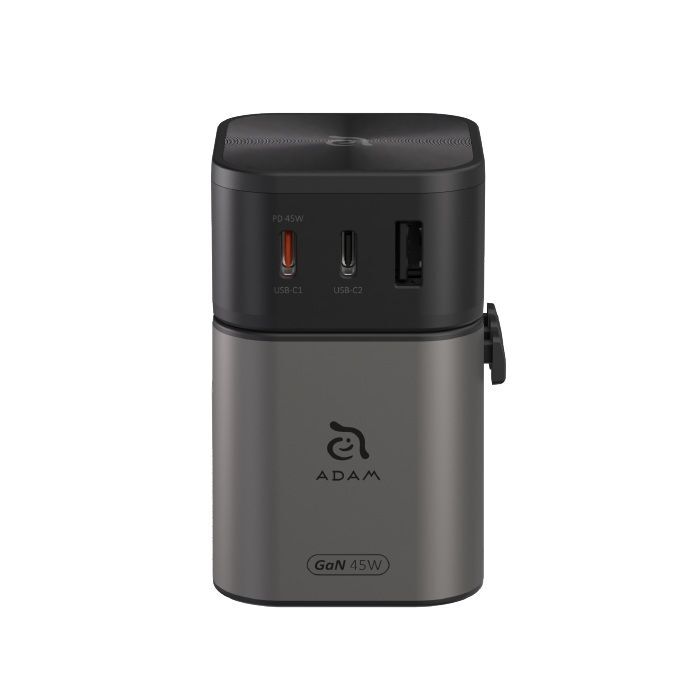 Adam Elements T45 45W Universal Travel Adapter Charger - Black Adam Elements T45 45W Universal Travel Adapter Charger - Black