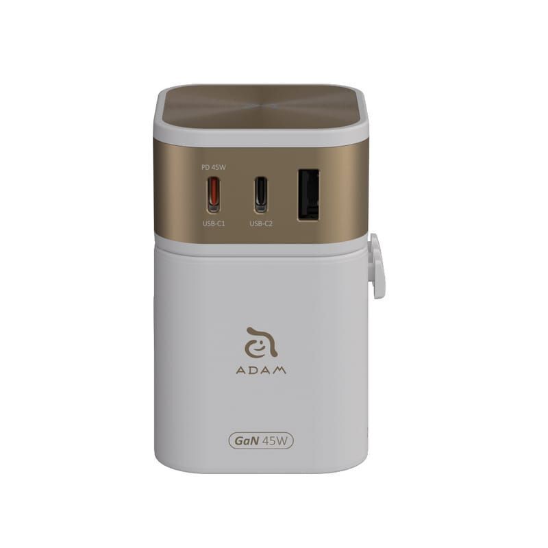 Adam Elements T45 45W Universal Travel Adapter Charger - White