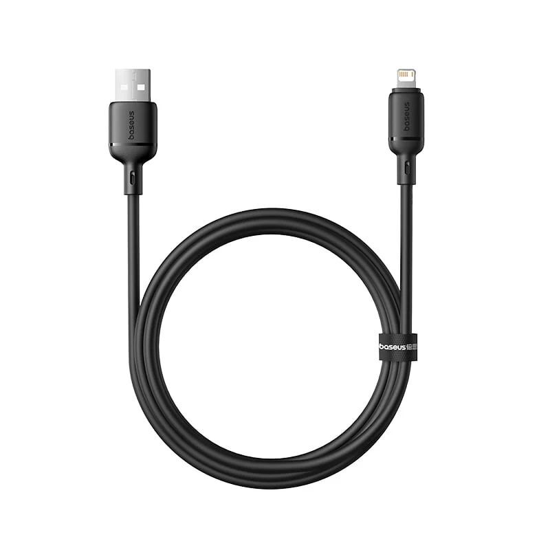 Baseus Silky Series Fast Charging Cable USB To IP 2.4A 2M - Black