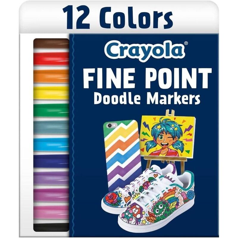 Crayola Fine Point Doodle Markers (Set Of 12) Crayola Fine Point Doodle Markers (Set Of 12)