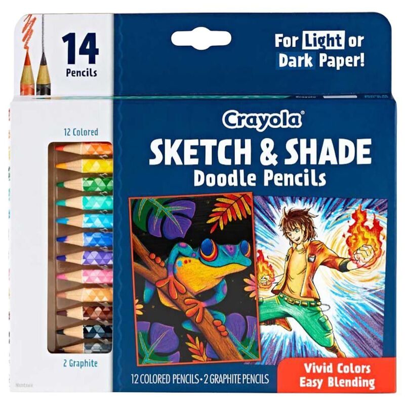 Crayola Sketch & Shade Doodle Pencils (Set Of 14)