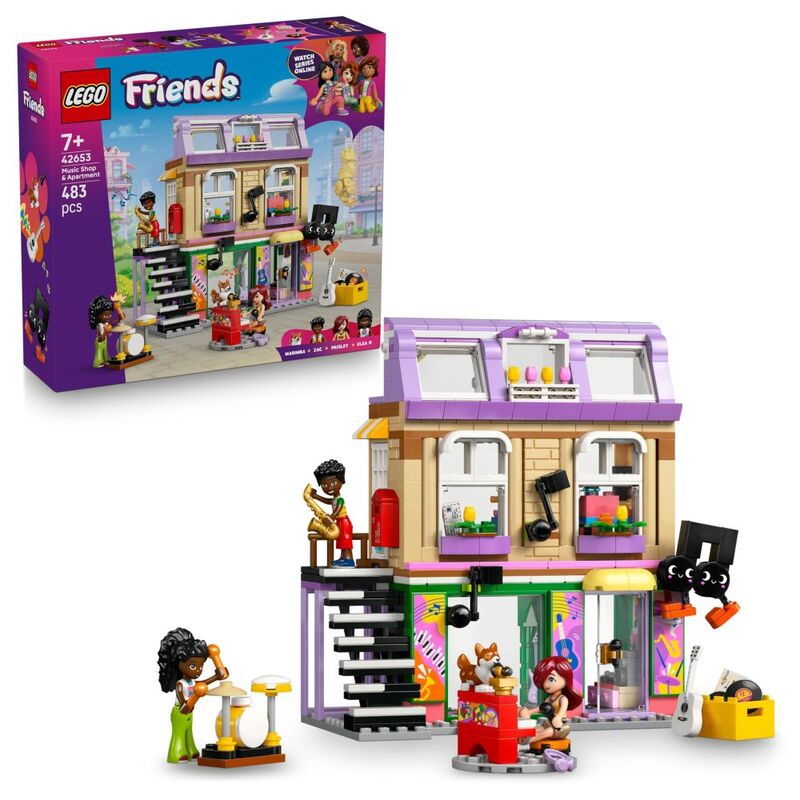 LEGO Friends Music Shop & Apartment Building Set Pretend-Play Toy - 42653 (1359 Pieces) LEGO Friends Music Shop & Apartment Building Set Pretend-Play Toy - 42653 (1359 Pieces)