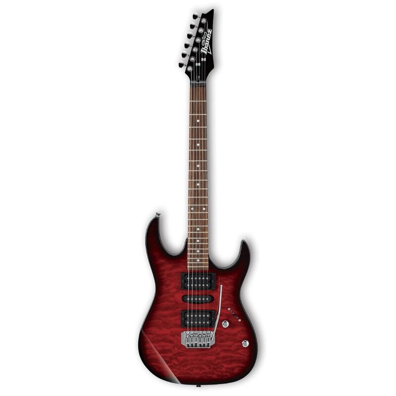 Ibanez Gio GRX70QA Electric Guitar - Transparent Red Burst