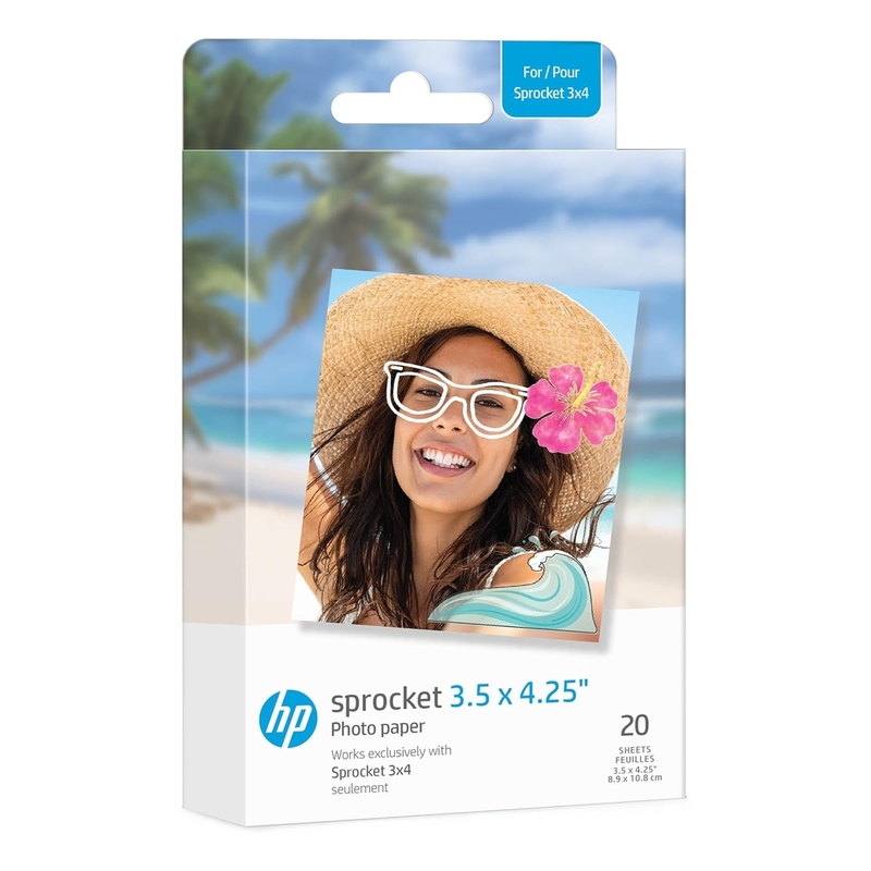 HP Sprocket 3.5 x 4.25 Zink Sticky-backed Photo Paper (20 Pack)